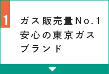 ガス販売量No.1安心の東京ガスブランド